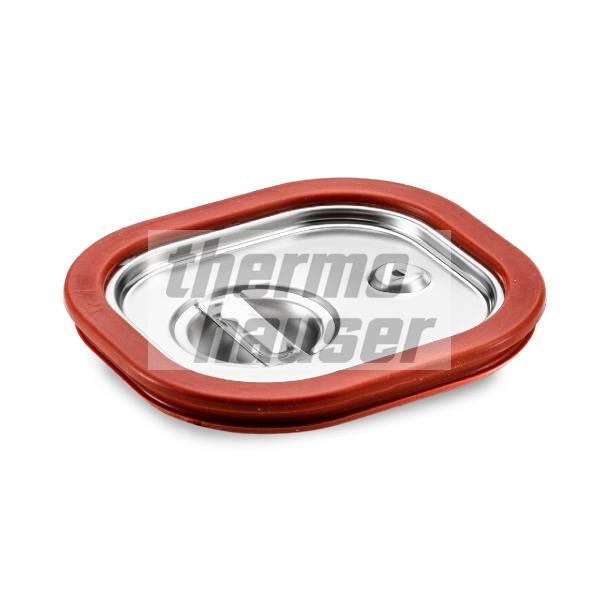 Push-in lid for GN 1/6 containers, stainless steel, with silicone seal