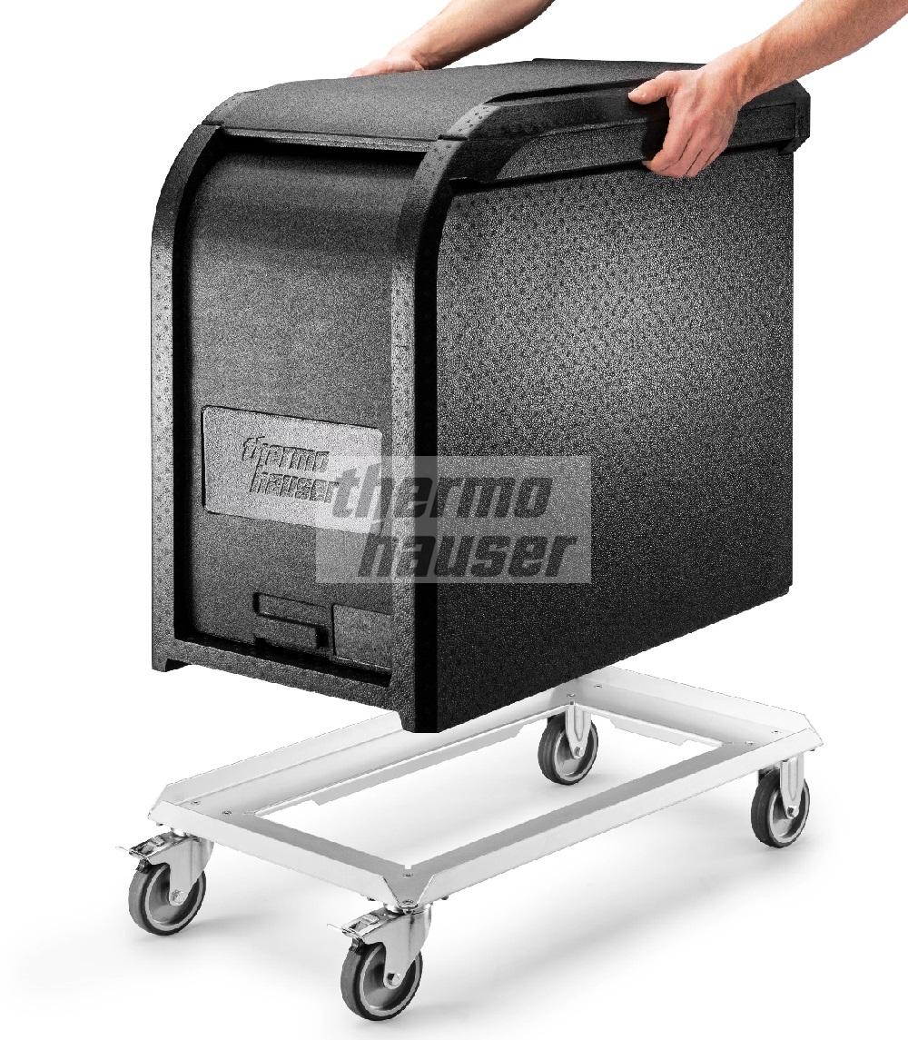 Thermohauser Aluminium-Fahrgestell Für Transportboxen - 69x49x16cm, 250kg Traglast - Rollgestell Für Gastronomie & Catering