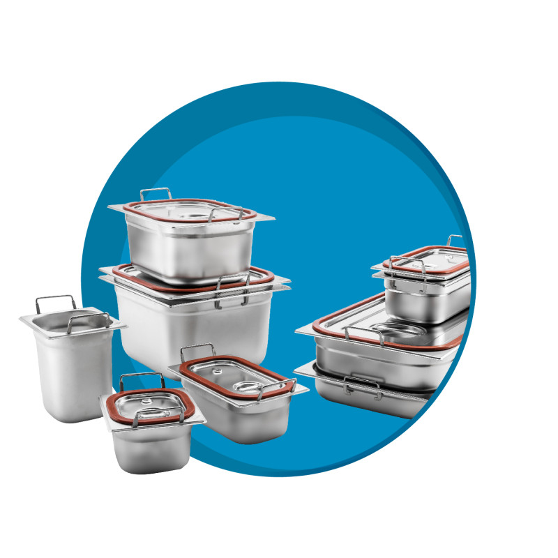 ILSA Coperchio GN 2/3 in acciaio inox 18/10