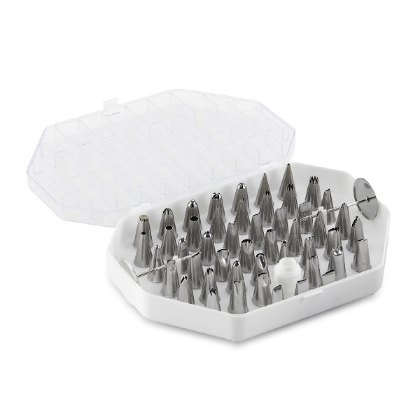 Nozzle sets in a storage box, stainless steel