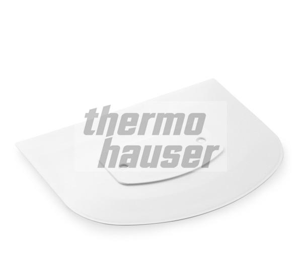 Teigschaber / Racletteschaber, WEISS, Kunststoff