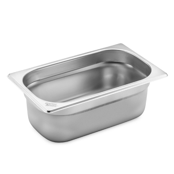 GN 1/4 container without handles, stainless steel 